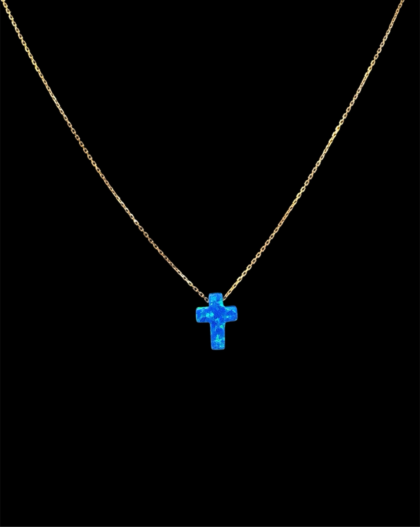 Opal Cross Necklace